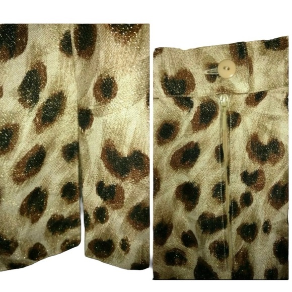 Louis Feraud Suit Vintage Leopard Print Metallic Linen Logos Old Money Mob Wife - Picture 10 of 16